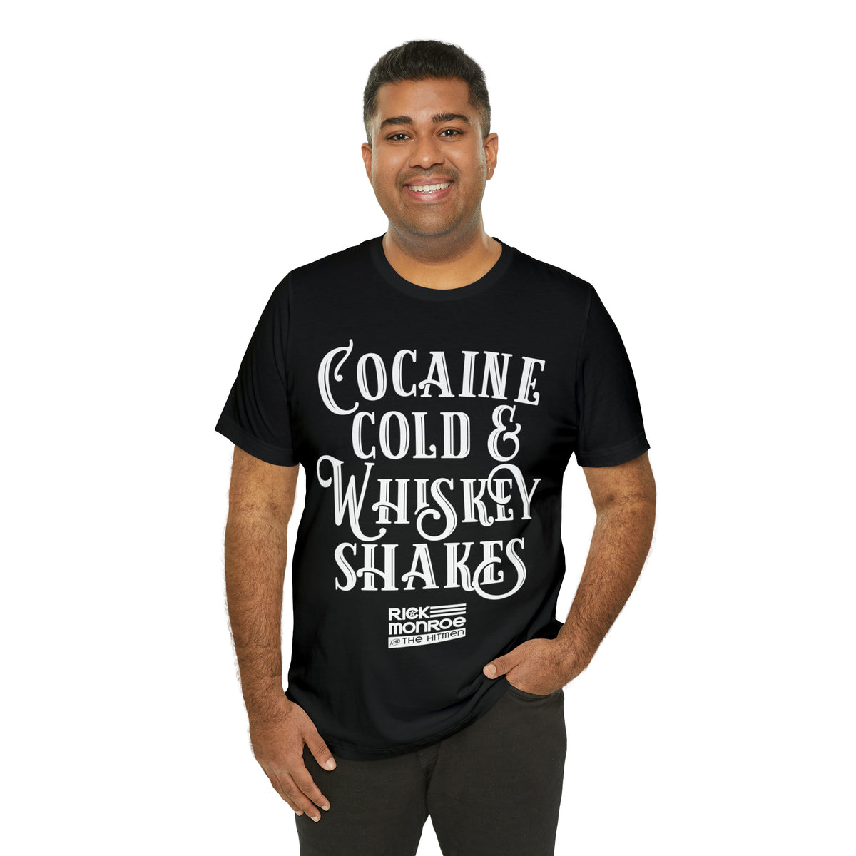 Cocaine Cold and Whiskey Shakes- Unisex Jersey Short Sleeve Tee