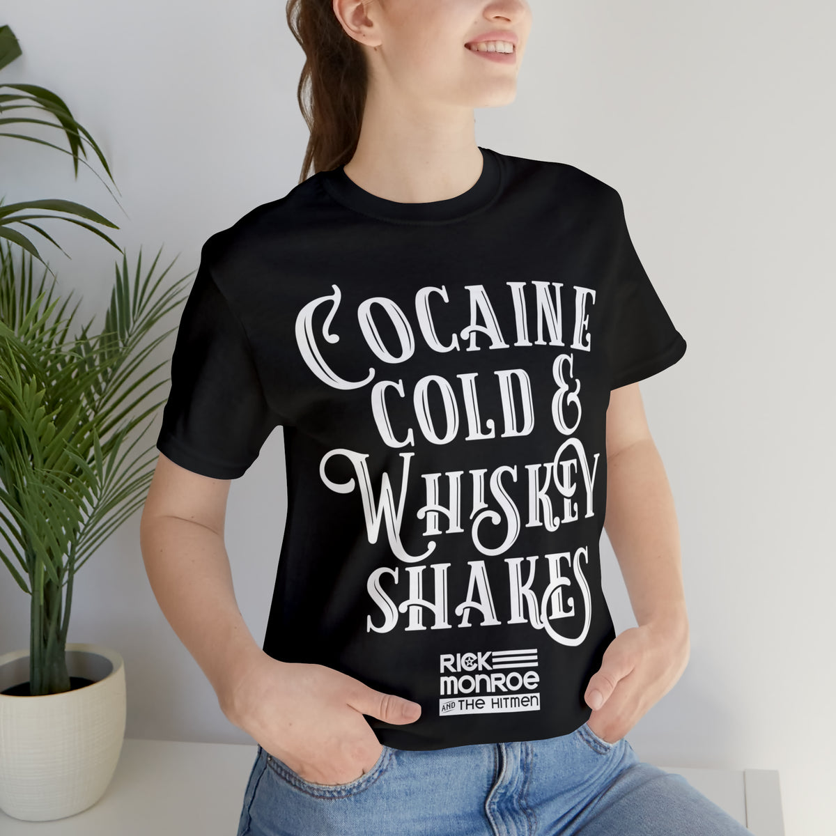 Cocaine Cold and Whiskey Shakes- Unisex Jersey Short Sleeve Tee
