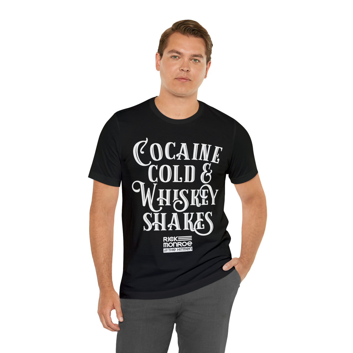 Cocaine Cold and Whiskey Shakes- Unisex Jersey Short Sleeve Tee